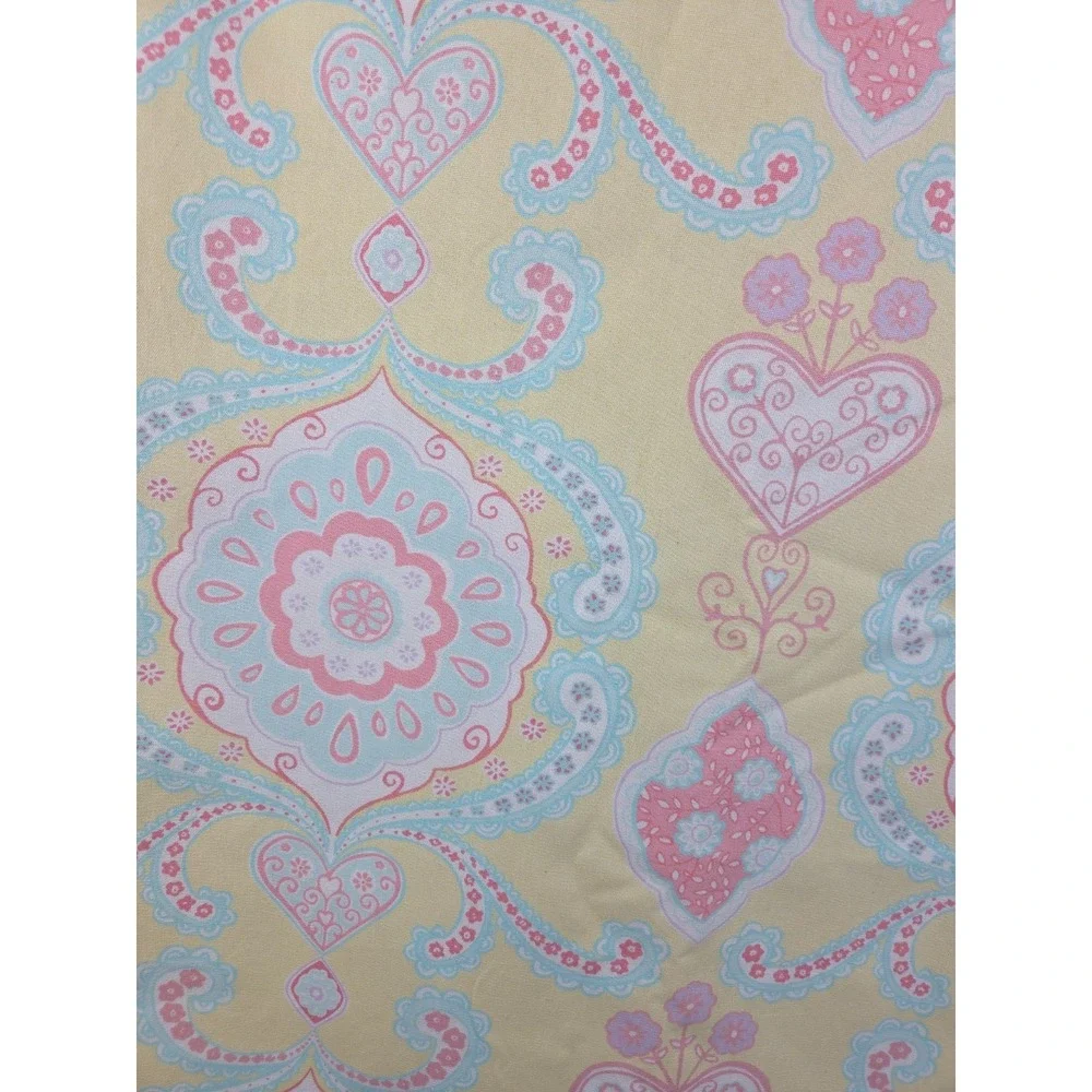 Pottery Barn Kids Claudia Medallion Blackout Curtain Drape Set 44x63 Yellow